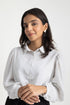 Dotted White Georgette Top